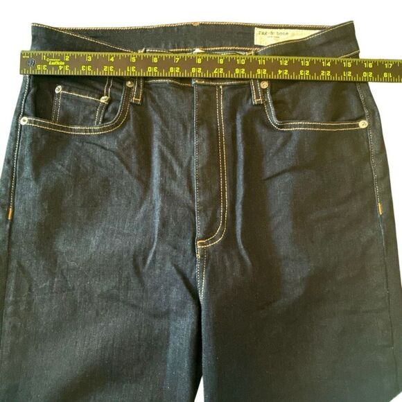 Rag & Bone High Rise Casey Zip Fly Flare Denim Jeans Rinse Dark Wash Size 31 - Picture 7 of 8